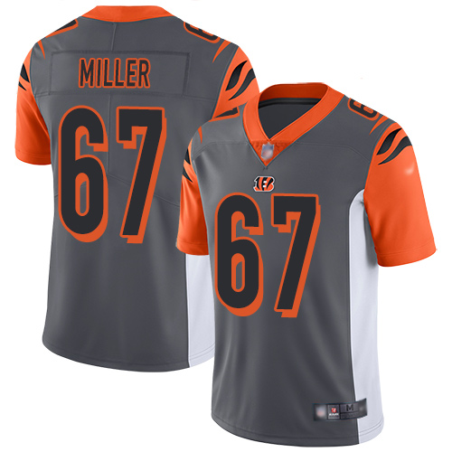 Cincinnati Bengals Limited Silver Men John Miller Jersey NFL Footballl #67 Inverted Legend